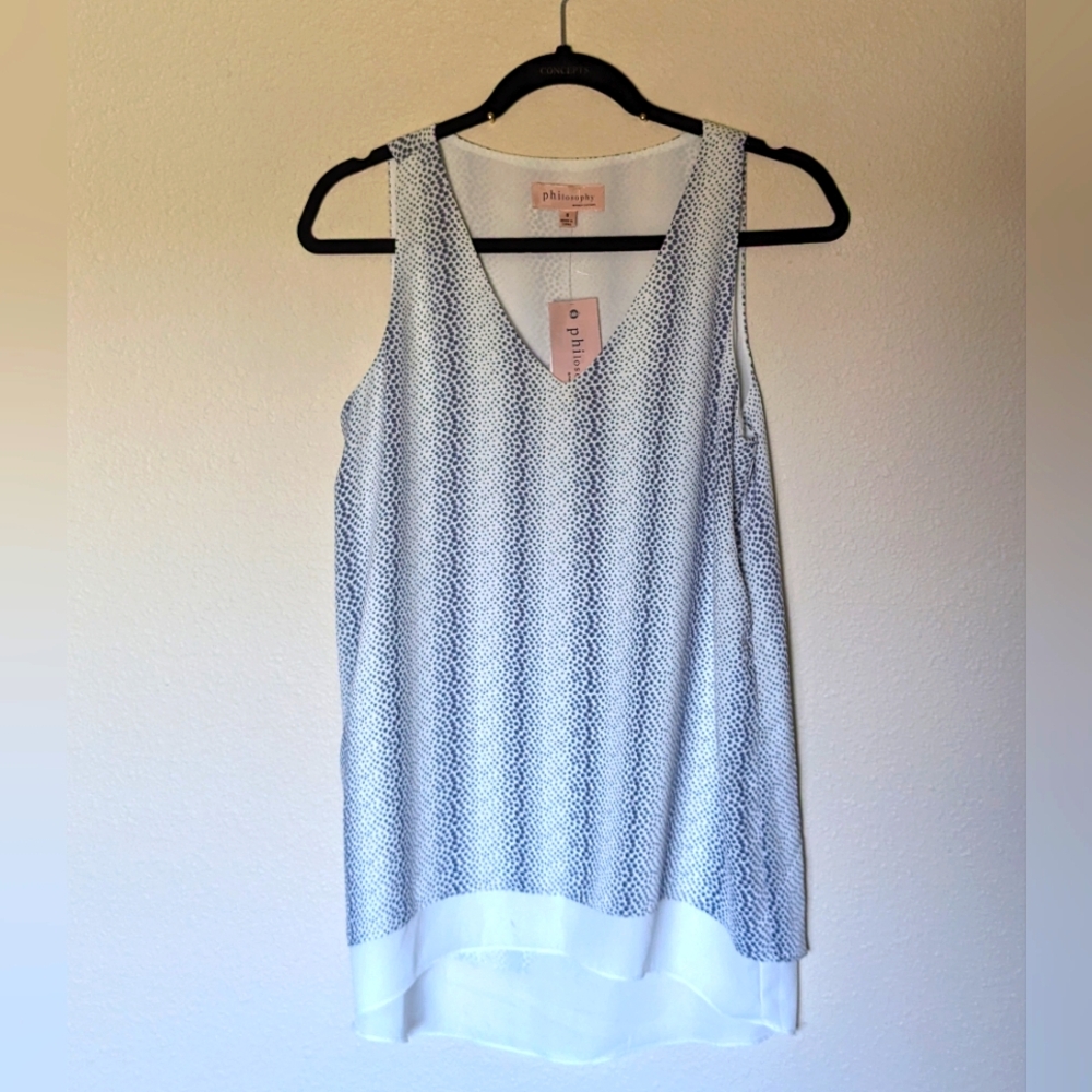 NWT Philosophy Polka Dot Tank Blouse Size S